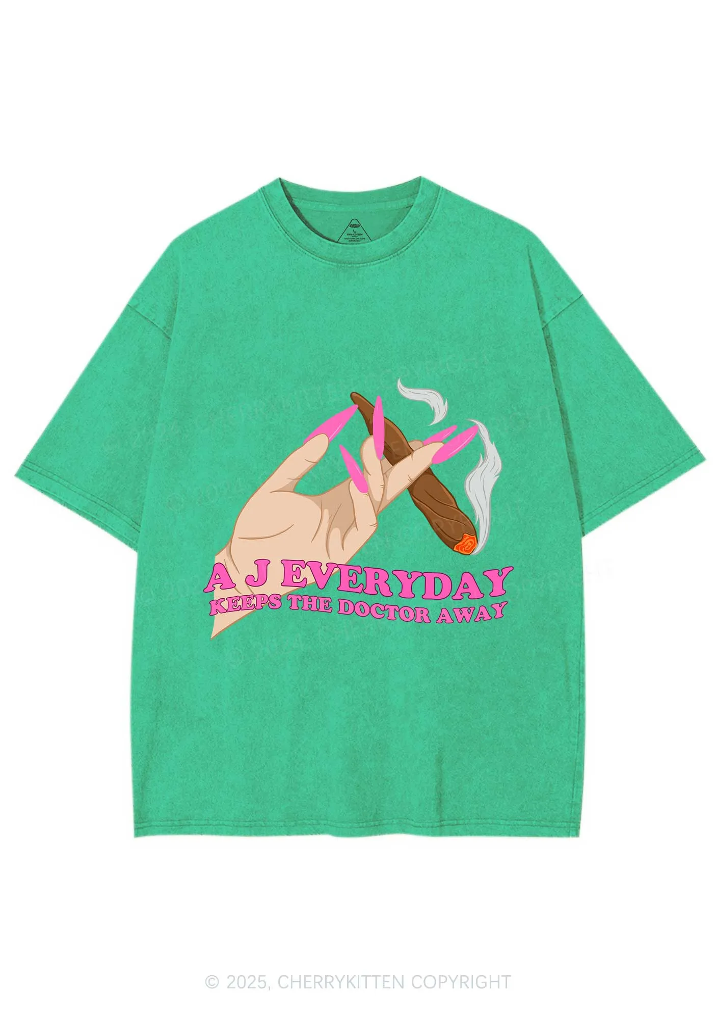 A J Everyday Y2K Washed Tee Cherrykitten