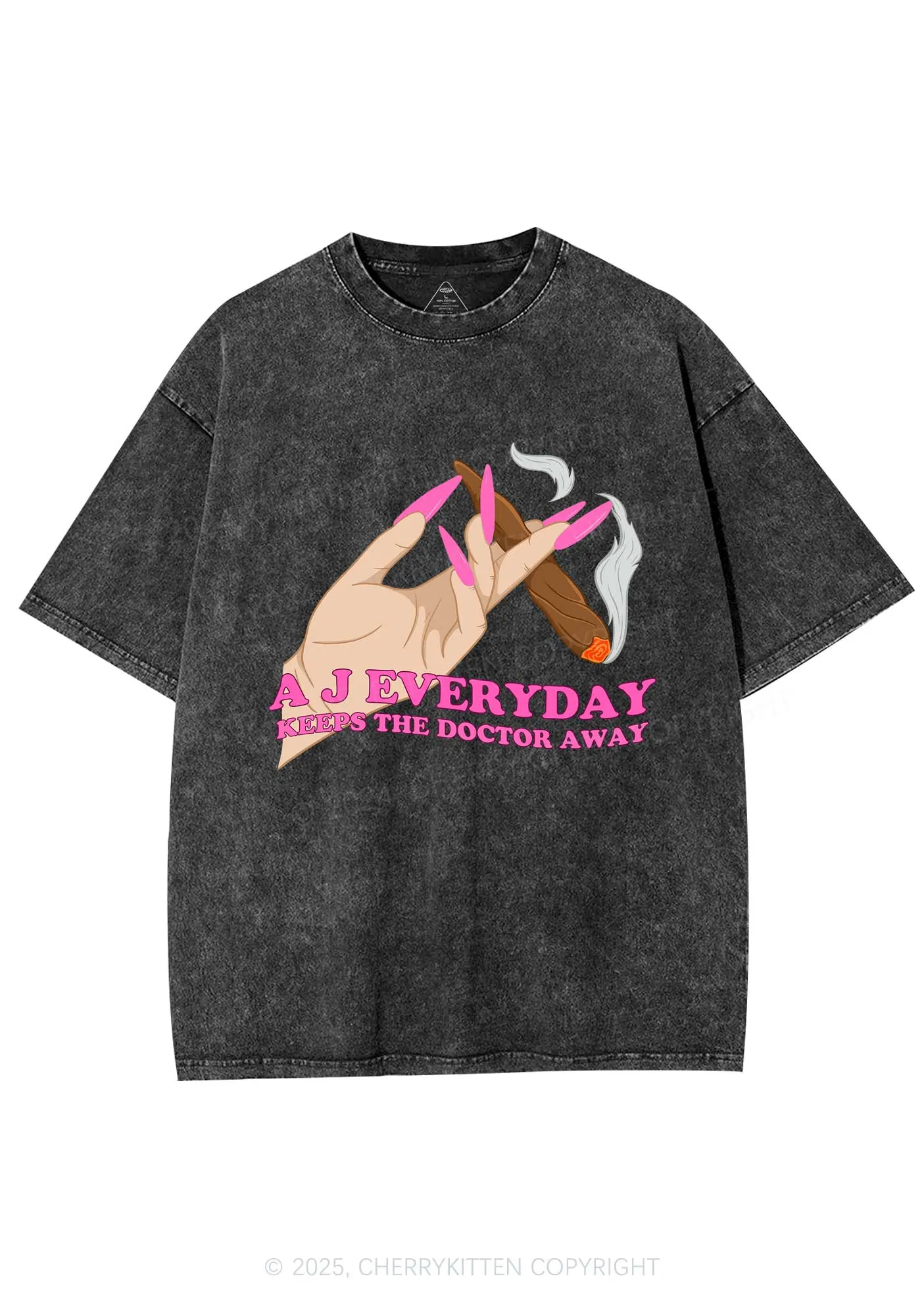 A J Everyday Y2K Washed Tee Cherrykitten