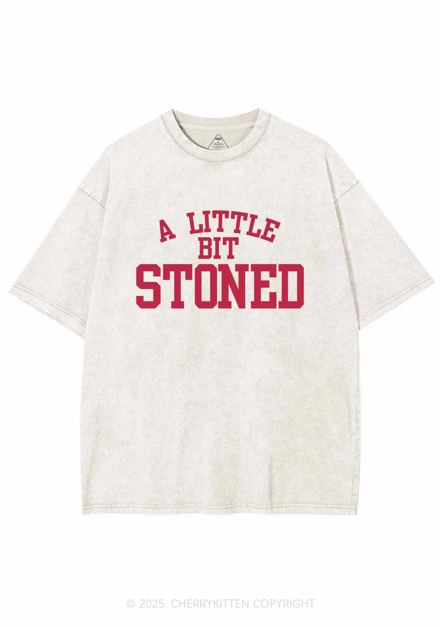 A Little Bit Stoned Y2K Washed Tee Cherrykitten
