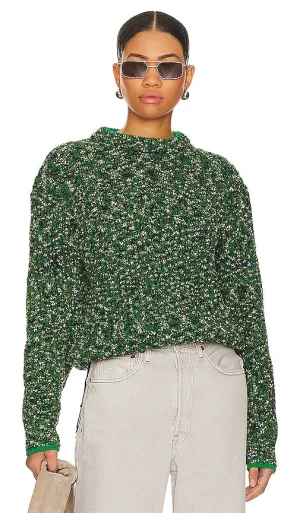 Aztech Mountain Chamberlain Cashmere Crew in Green