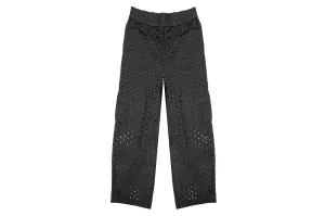 Black Eyelet Cargo Pant