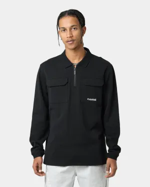 Carré Dominateur Cargo Long Sleeve Polo Shirt Black