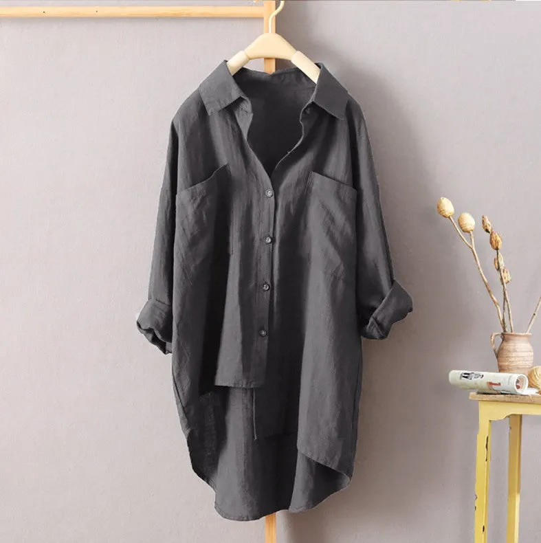 Comfy Double Pocket Sleeved Shirt