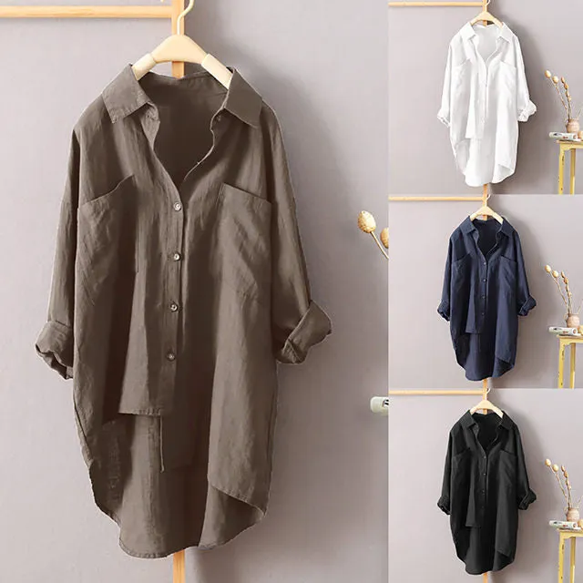 Comfy Double Pocket Sleeved Shirt