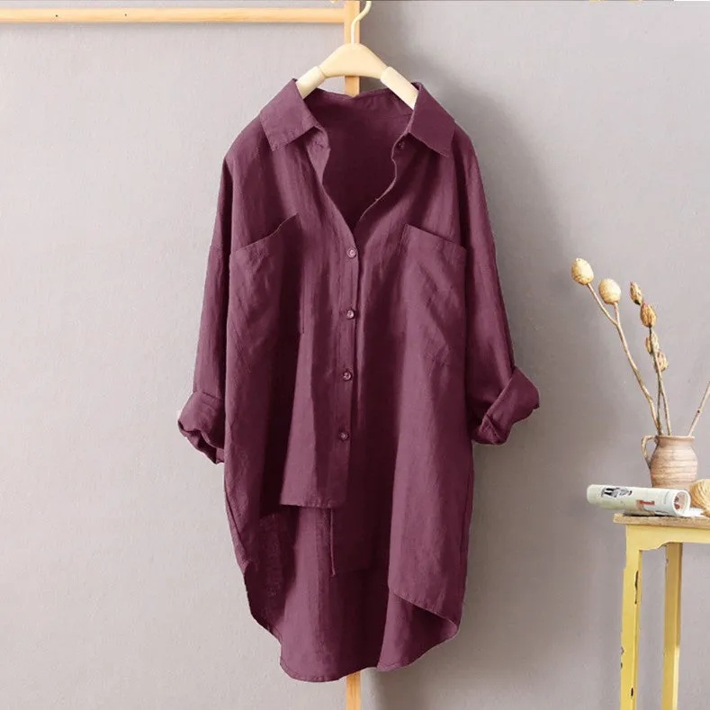 Comfy Double Pocket Sleeved Shirt