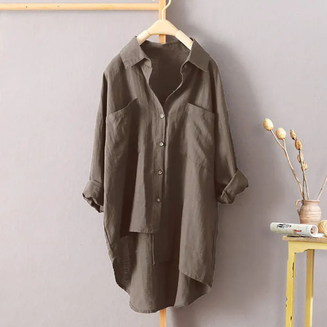 Comfy Double Pocket Sleeved Shirt