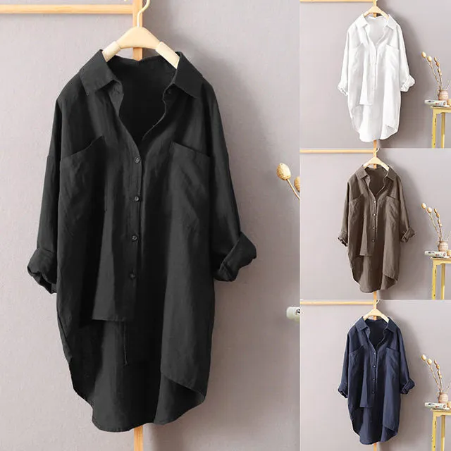 Comfy Double Pocket Sleeved Shirt