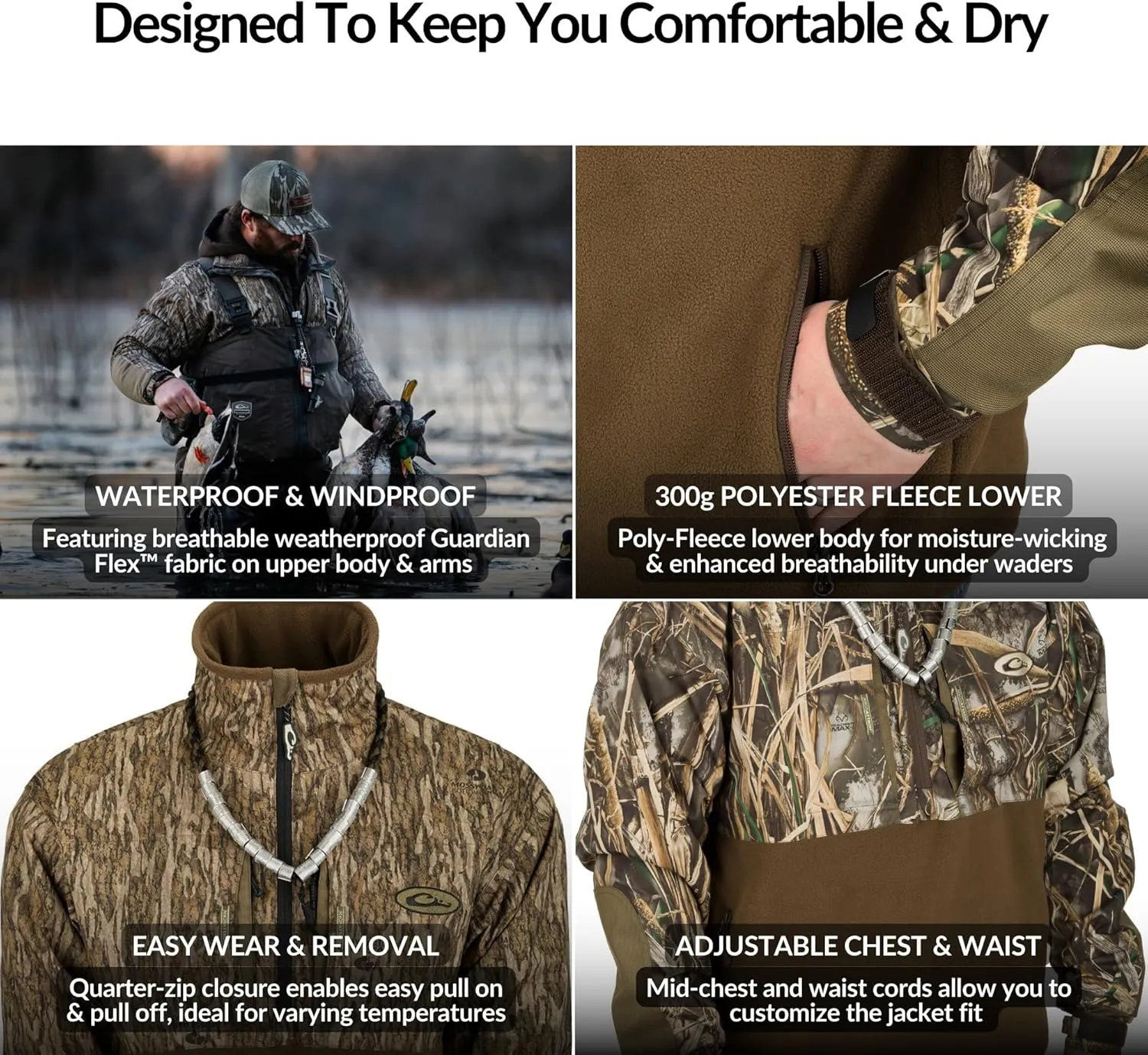 Drake Waterfowl MST G-Flex Eqwader 1/4 Zip