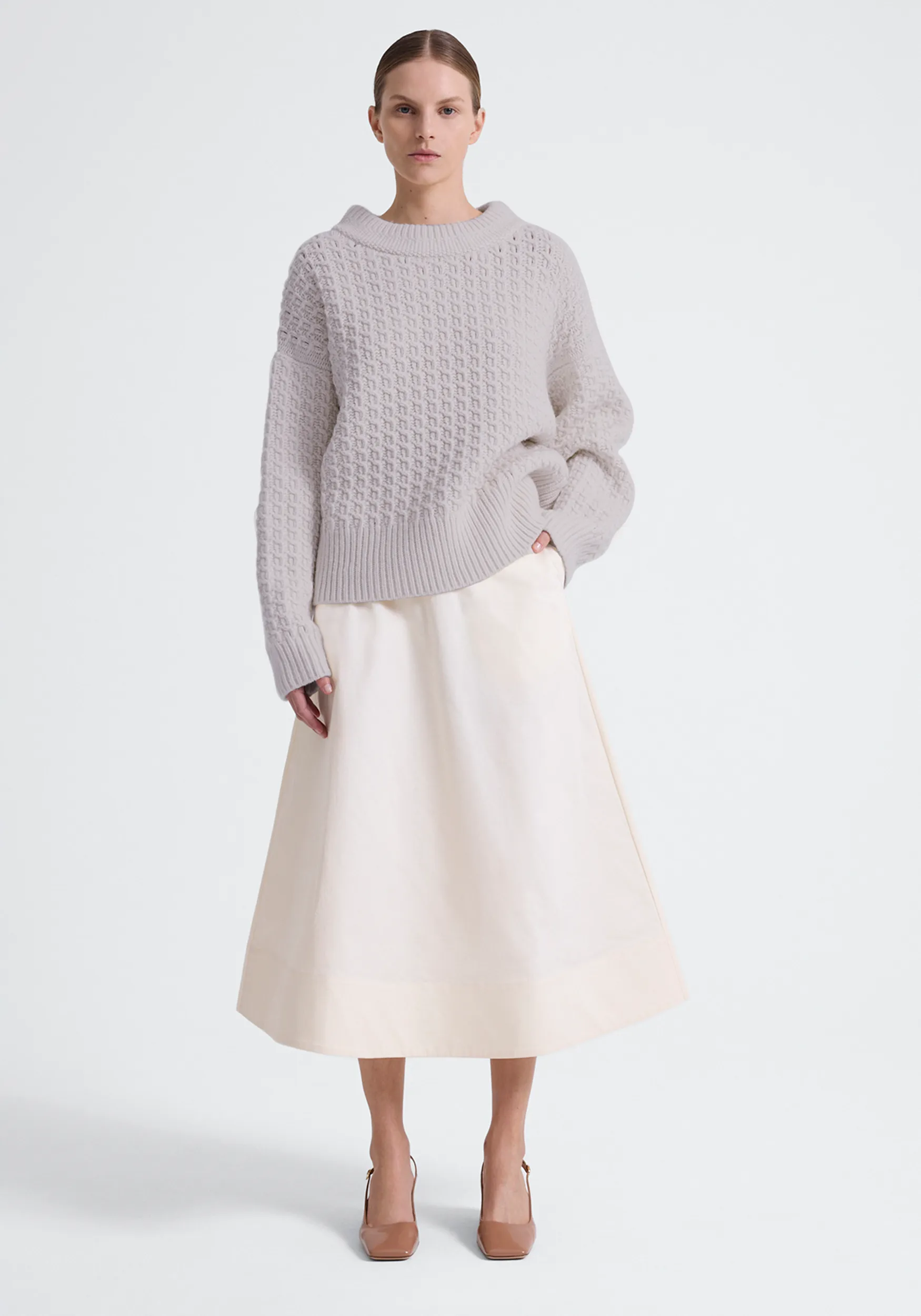 Faris Wool Sweater - Salt