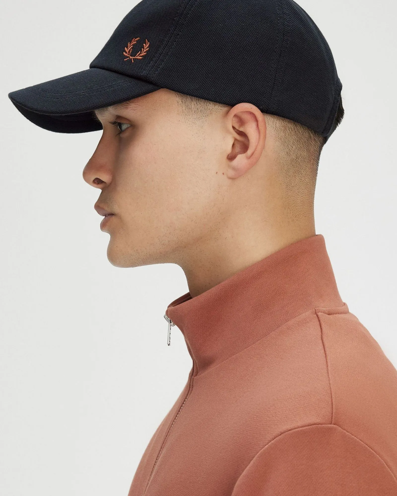 Fred Perry Classic Pique Cap - Navy / Cinnamon