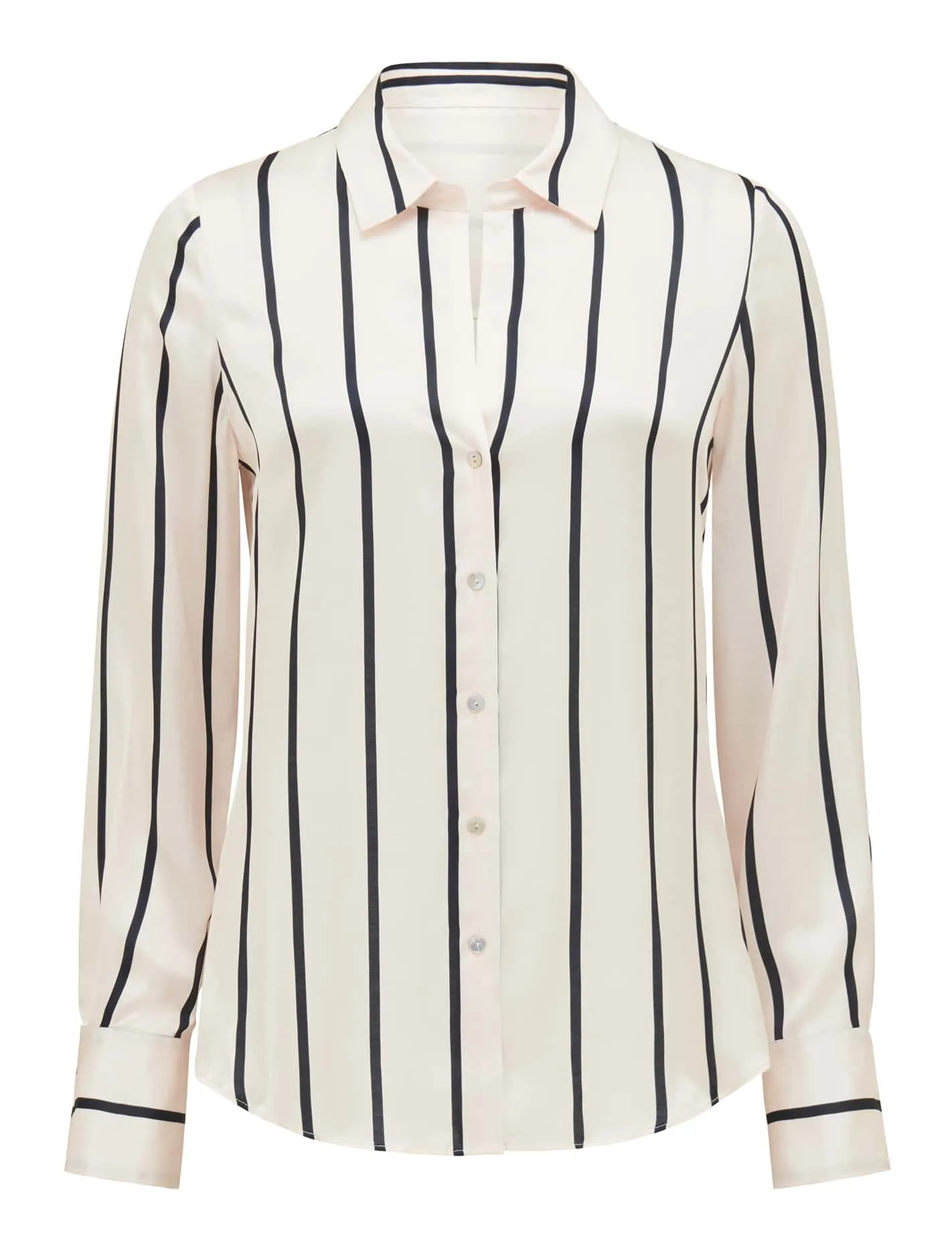 Harvey Notched Neck Satin Shirt
