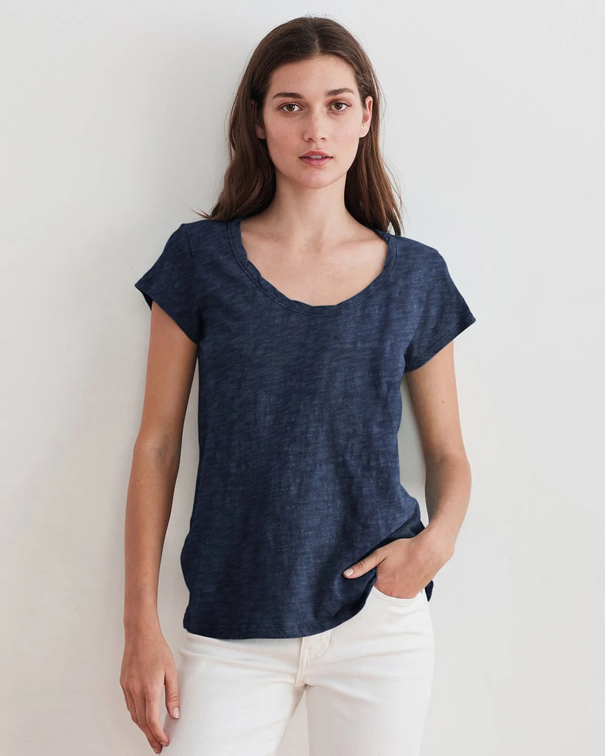 KIRA ORIGINAL SLUB SCOOP NECK TEE