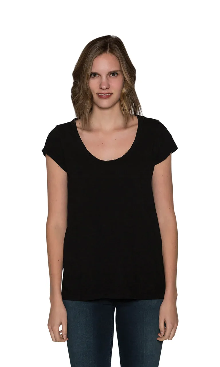 KIRA ORIGINAL SLUB SCOOP NECK TEE