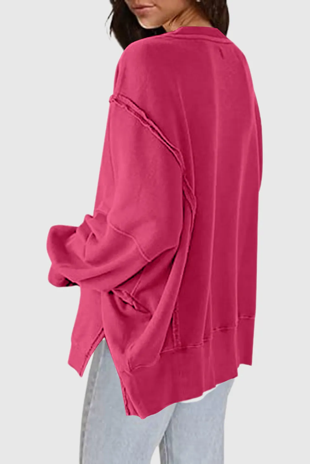 Leopard Heart LOVE Graphic Patchwork Drop Shoulder Sweatshirt