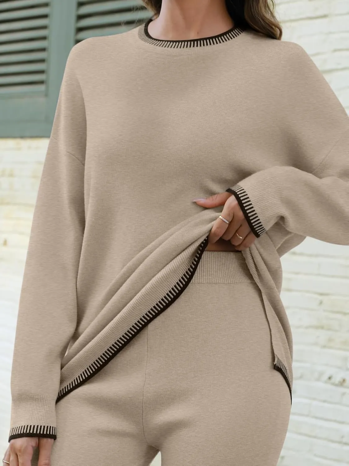 LILLUSORY 2 Piece Knit Lounge Sets Womens Matching Sweater Sets