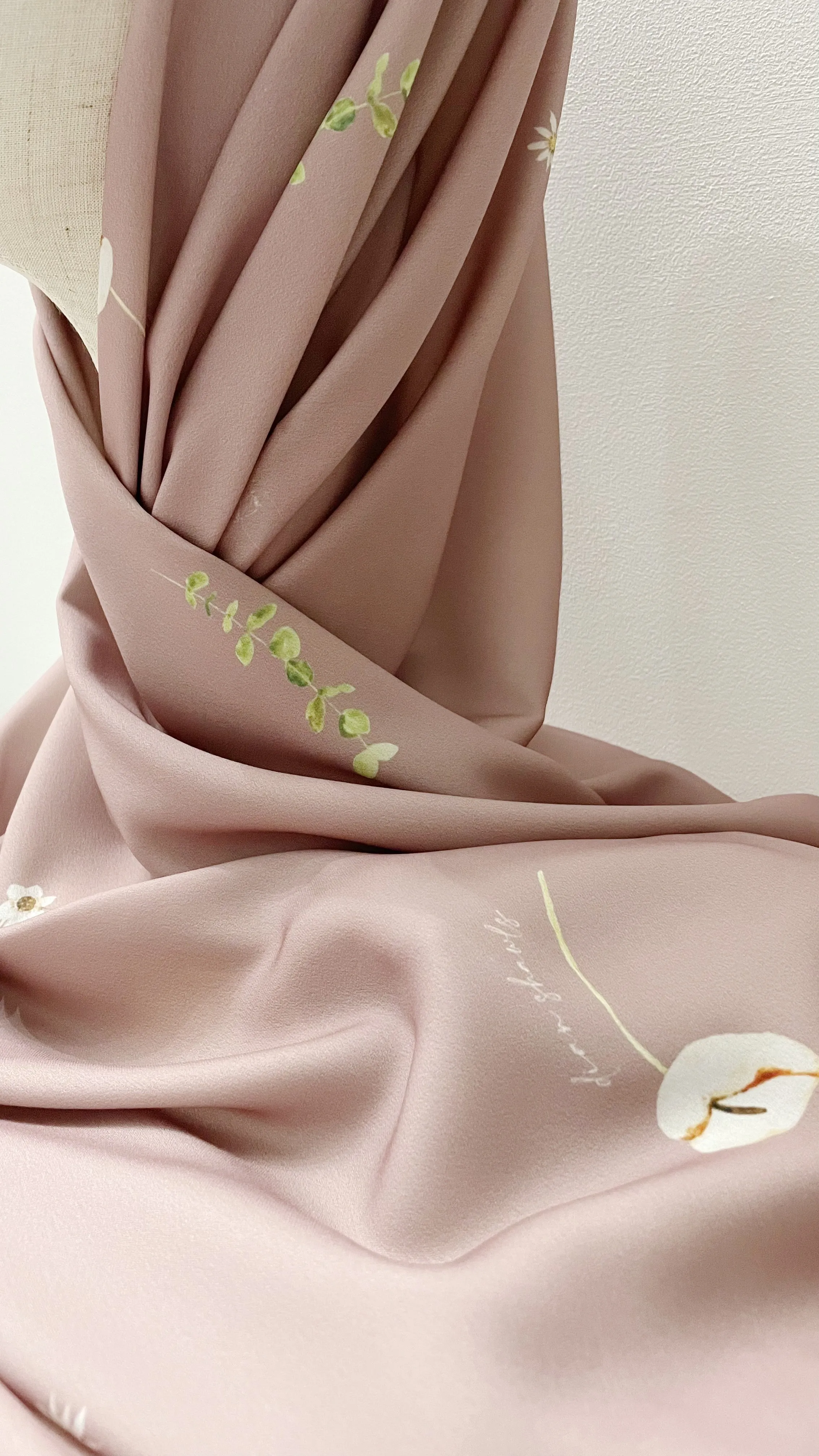 Matte Satin Shawl : Rosewood