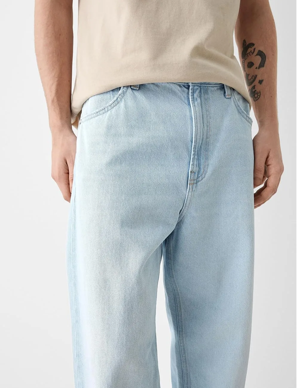 Men's Baggy Jeans Loose Fit Y2k Skater Denim Pants Casual Vintage Fashion Straight Leg Hip Hop Trousers