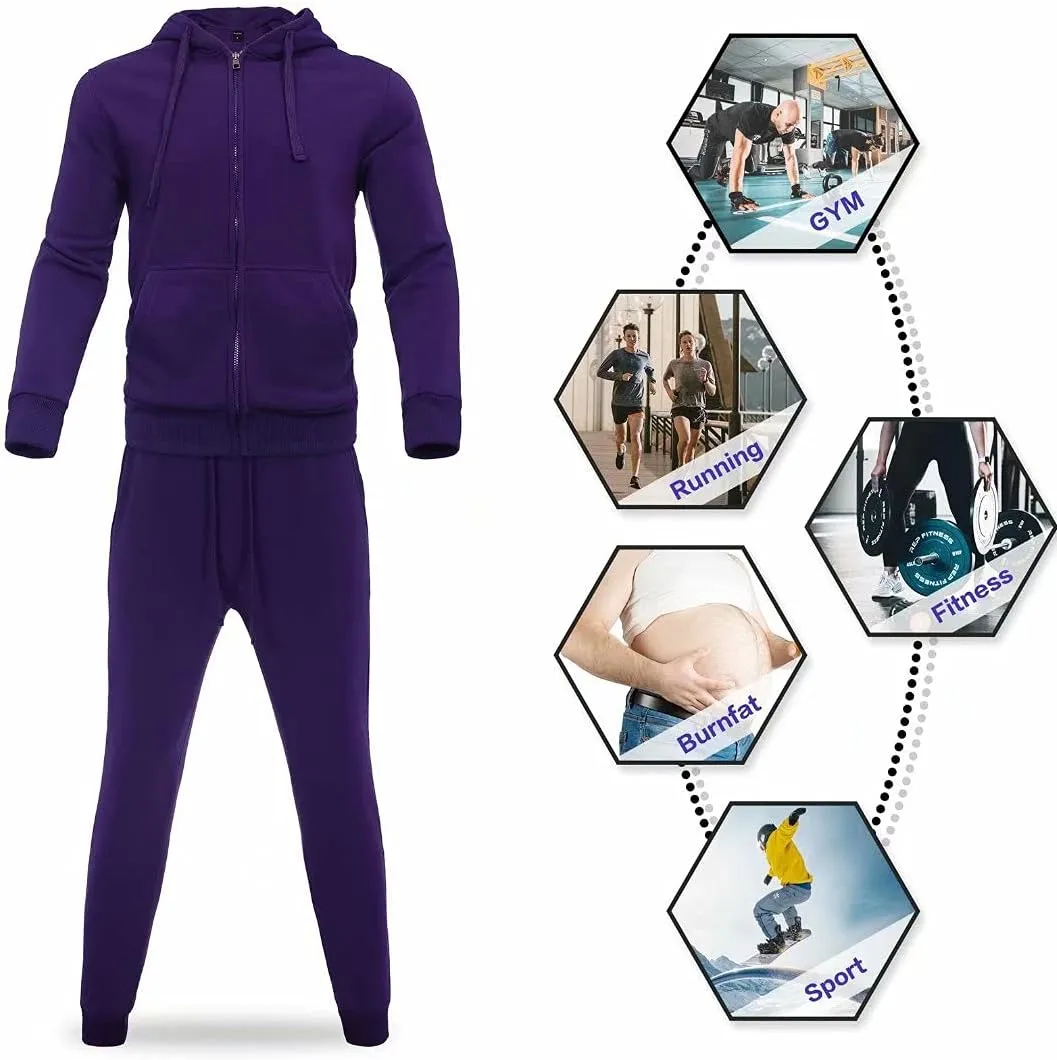 Men's hoodie sweatsuit Full-Zip fleece track suits casual jogger set outdoor sportswear