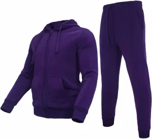 Men's hoodie sweatsuit Full-Zip fleece track suits casual jogger set outdoor sportswear