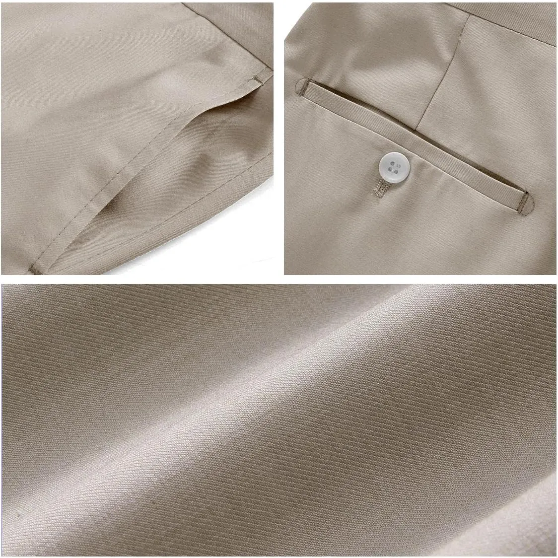 Mens Suits Slim Fit 3 Pieces Suits for Men One Button Solid Tuxedo Blazer Jacket Vest & Pants Set Prom Business Wedding