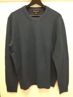 MICHAEL KORS CF160222 Sport Stitch Crew Sweater 474 Denim Blue