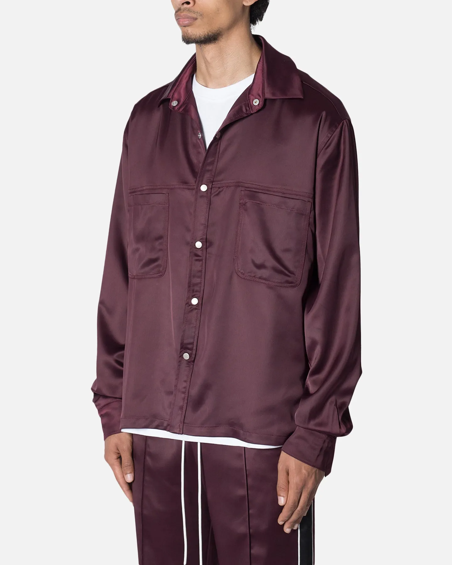 MNML Studded Pajama Shirt Burgundy