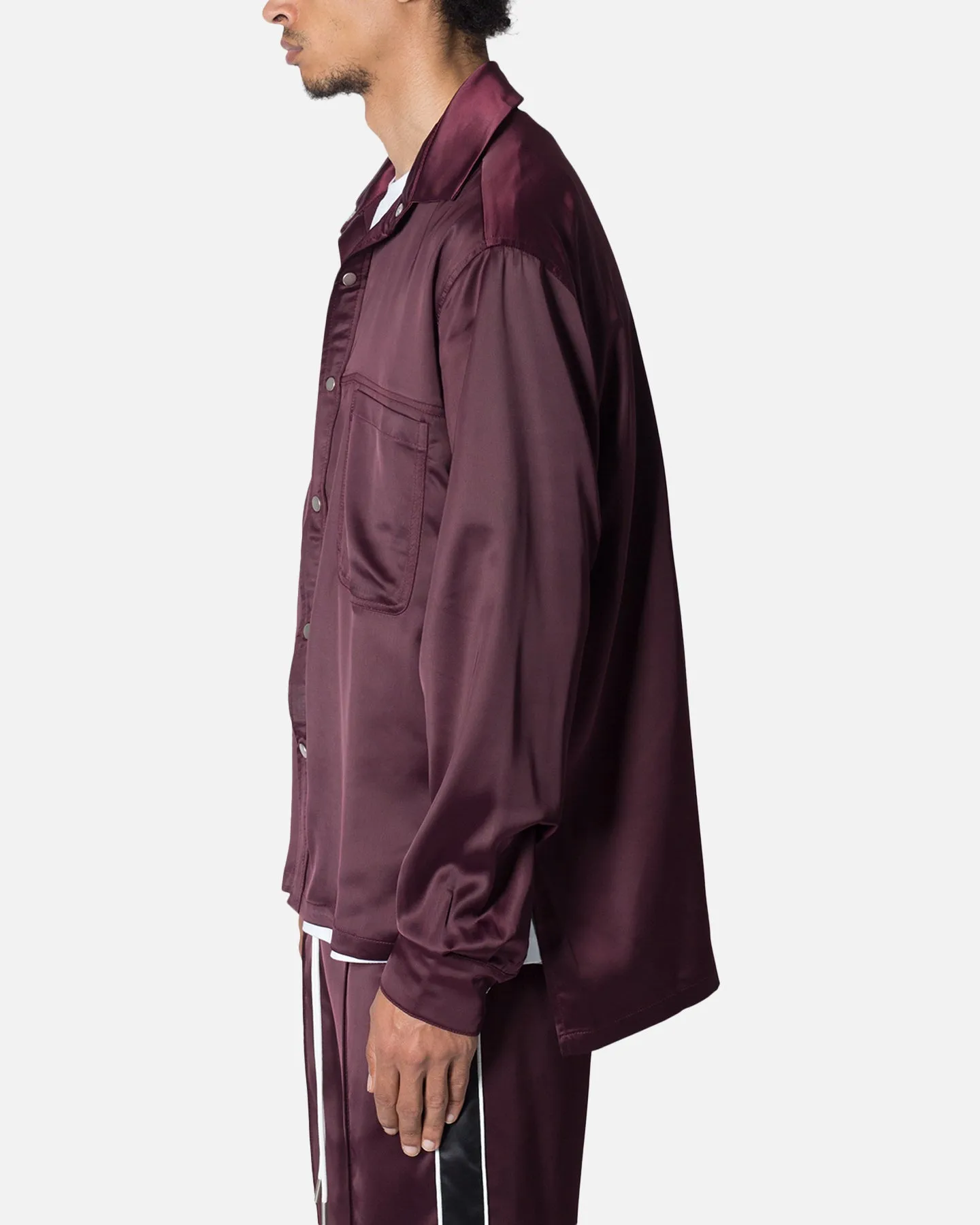 MNML Studded Pajama Shirt Burgundy