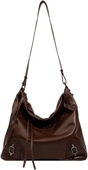 Mudono Crossbody Bag for Women Soft Vintage Leather Shoulder Bag Waterproof Large Capacity Tote Handbag Casual Hobo Satchel