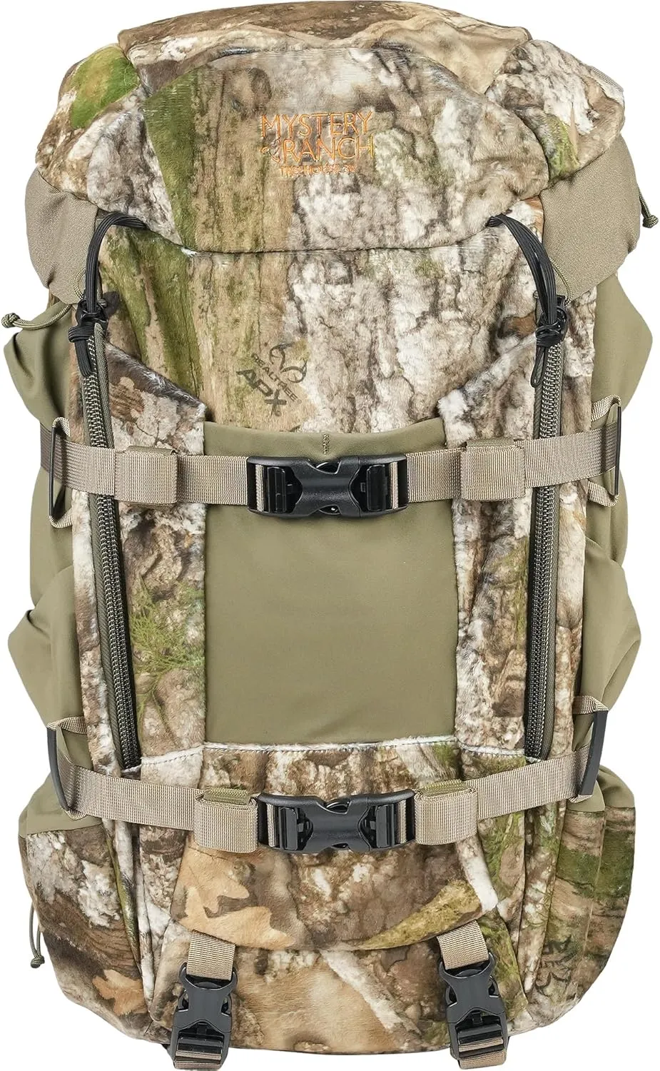 Mystery Ranch Treehouse 38, Tree Stand Hunting Backpack, Quiet, Waterproof, Daypack for Saddle Hunting, Outdoors, 30L - Realtree APX-L/XL