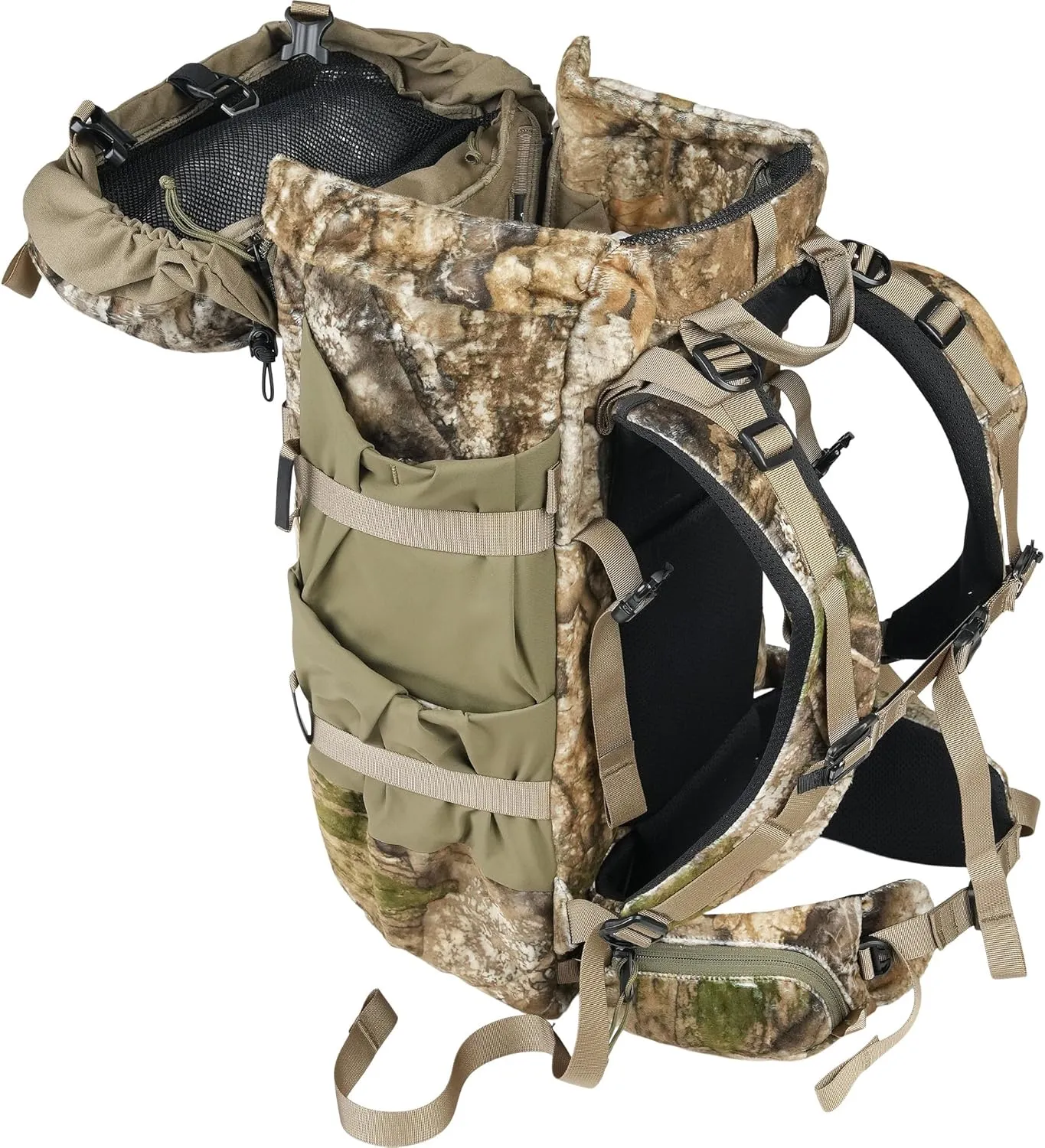 Mystery Ranch Treehouse 38, Tree Stand Hunting Backpack, Quiet, Waterproof, Daypack for Saddle Hunting, Outdoors, 30L - Realtree APX-L/XL