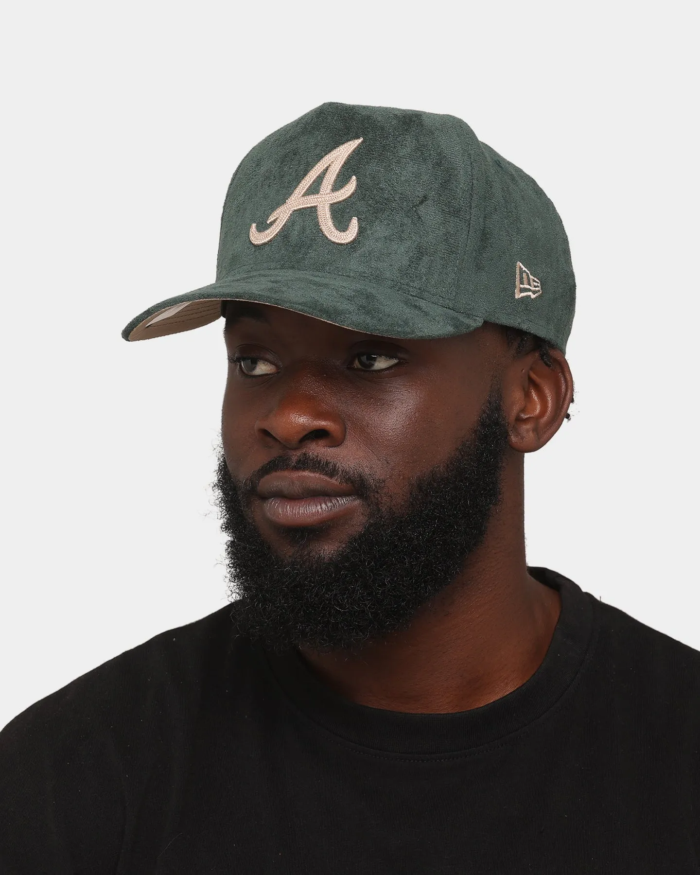 New Era Atlanta Braves 'Forest Suede & Camel' 9FORTY K-Frame Strapback Dark Green