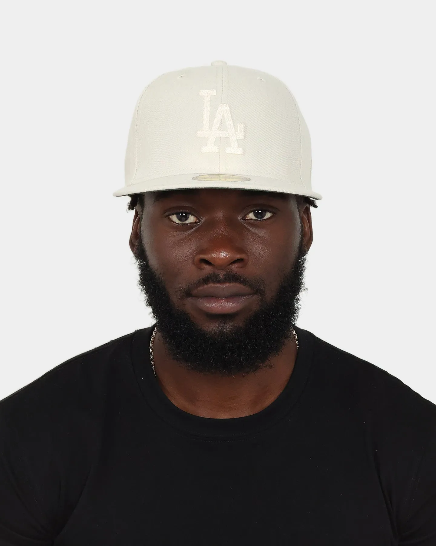 New Era Los Angeles Dodgers 'Chain Stitch' 59FIFTY Fitted Stone