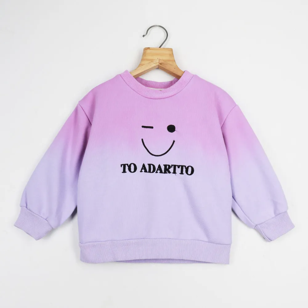Orange & Purple Embroidered Sweatshirt