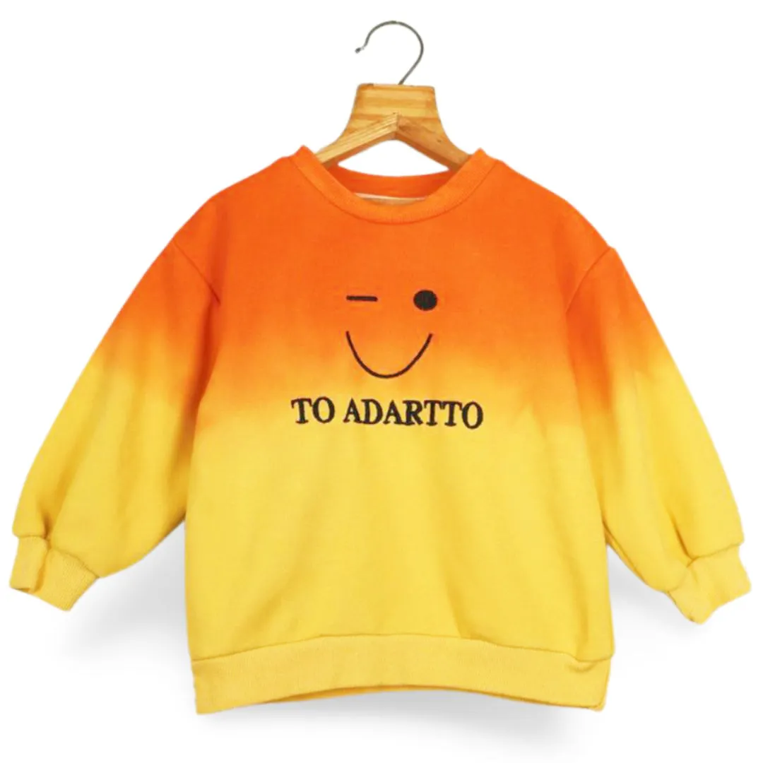 Orange & Purple Embroidered Sweatshirt
