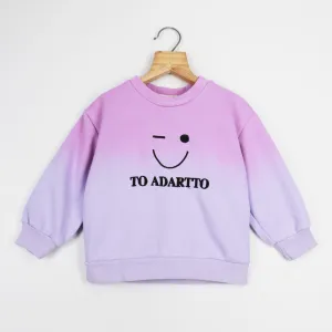 Orange & Purple Embroidered Sweatshirt
