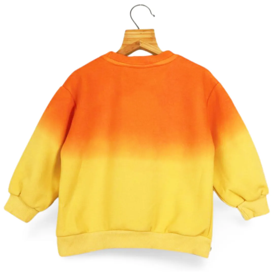 Orange & Purple Embroidered Sweatshirt