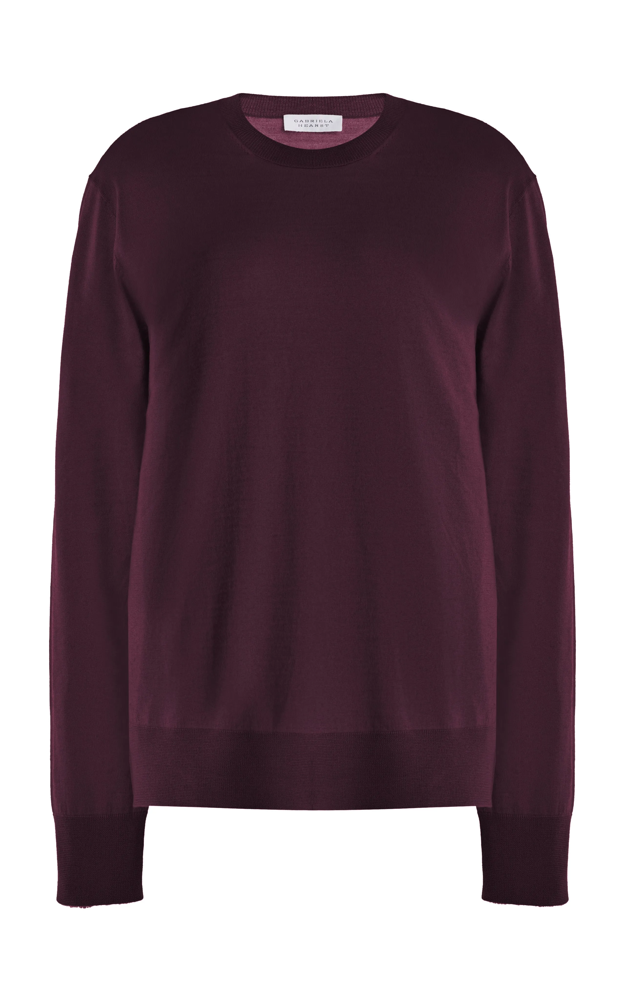 Palco Knit Crewneck in Deep Bordeaux Merino Wool