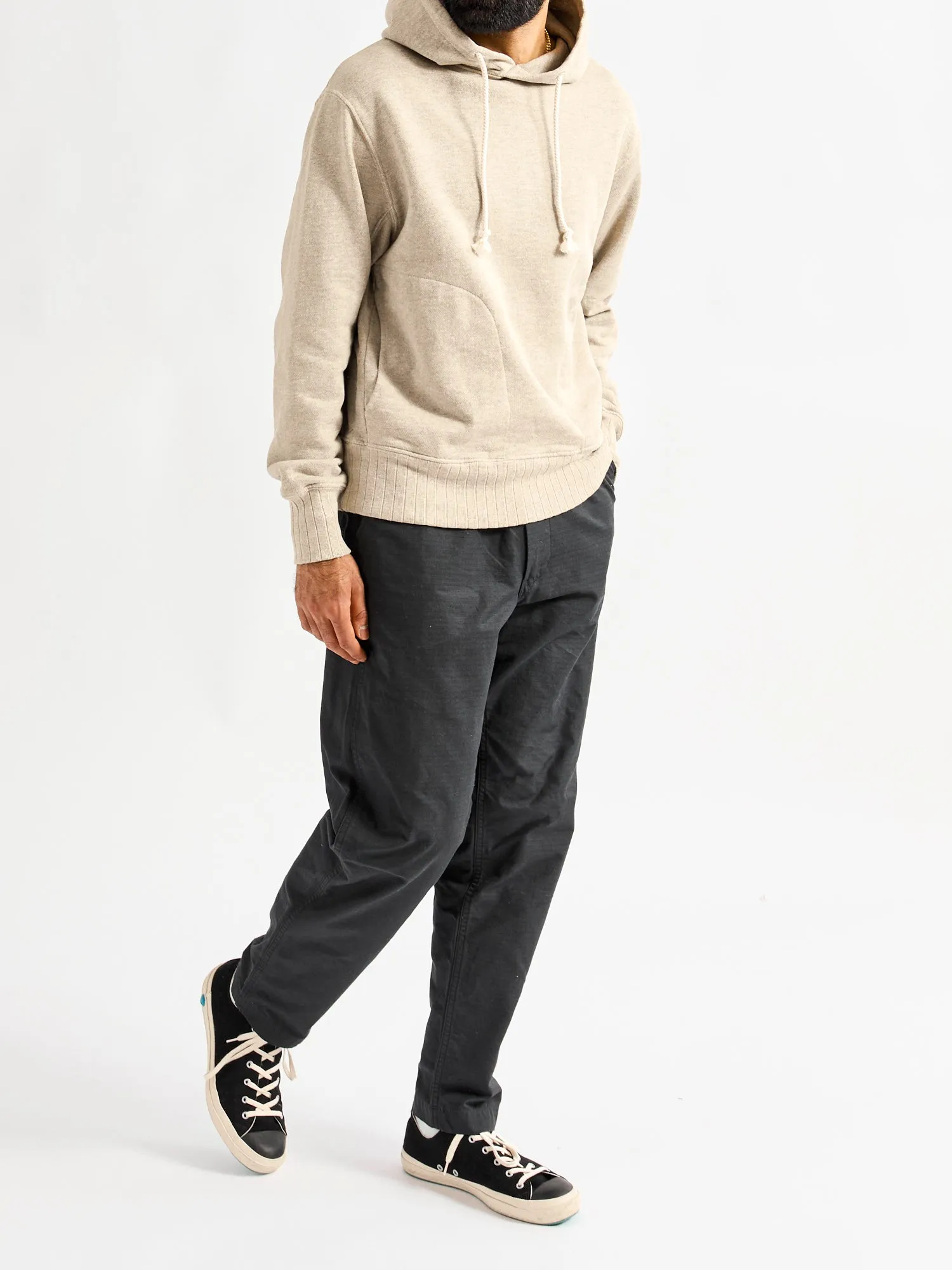 RFHD01 "Good Basics" Rugged Fleece 16oz Hoodie in Grey Melange Vintage