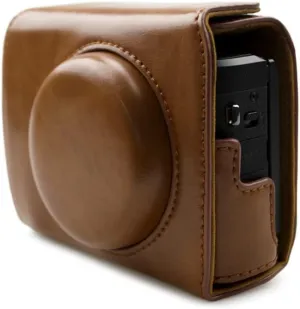 Rieibi G7X II G7X III Case - Vintage Leather Camera Case for Canon PowerShot G7 X Mark II/G7 X Mark III - Protective Case with Strap, Brown