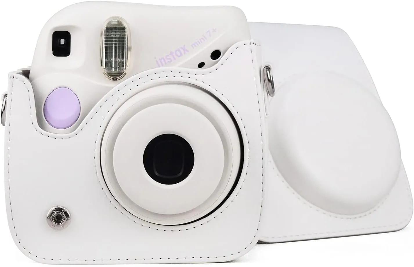 Rieibi PU Leather Mini 7  Case, Protective Case for Fujifilm Instax Mini 7  Instant Camera with Adjustable Shoulder Strap