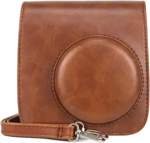 Rieibi PU Leather Mini 7  Case, Protective Case for Fujifilm Instax Mini 7  Instant Camera with Adjustable Shoulder Strap