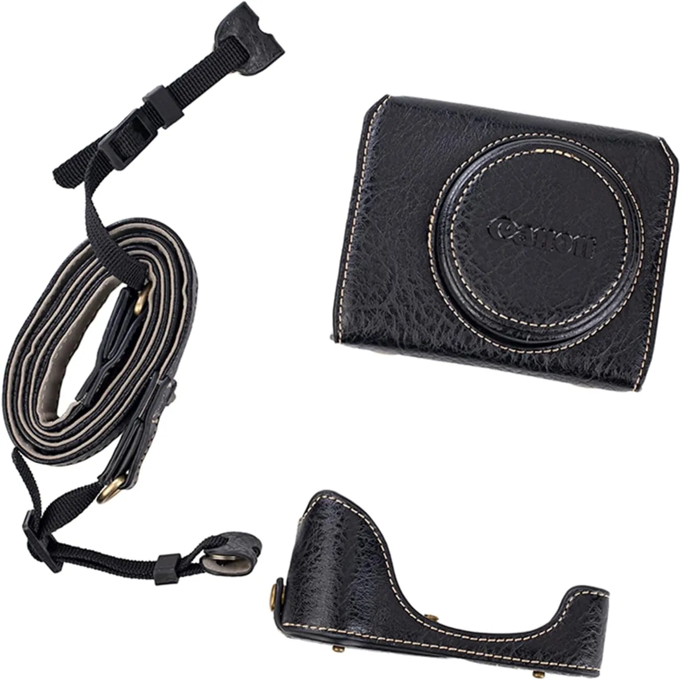Rieibi Vintage Leather Camera Case for Canon PowerShot G7X, G7X Mark III DSLR Camera, Protective Case with Strap