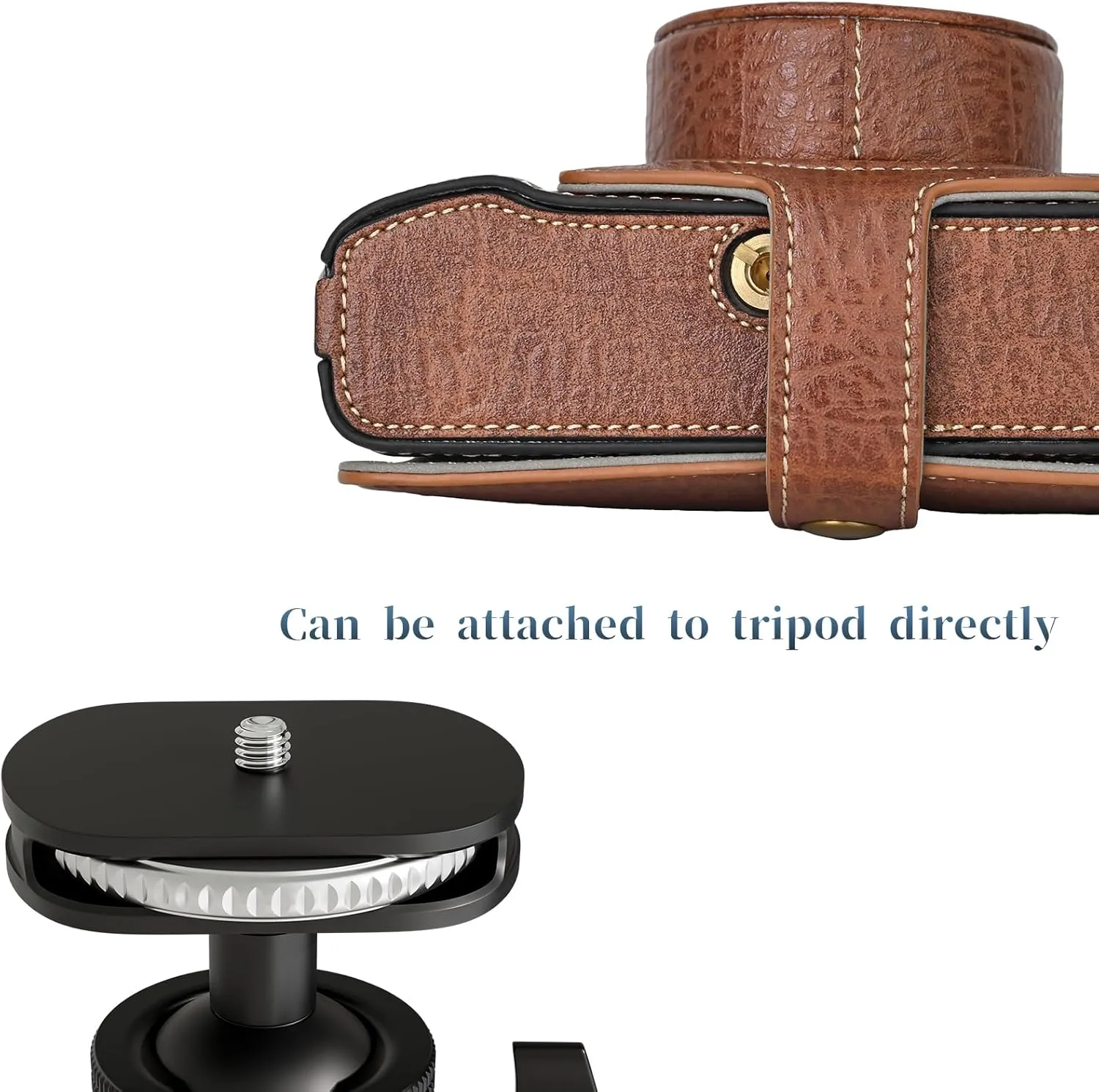 Rieibi X100VI Retro Leather Case for Fujifilm X100VI Digital Camera - Protective With Strap and Grip - Brown