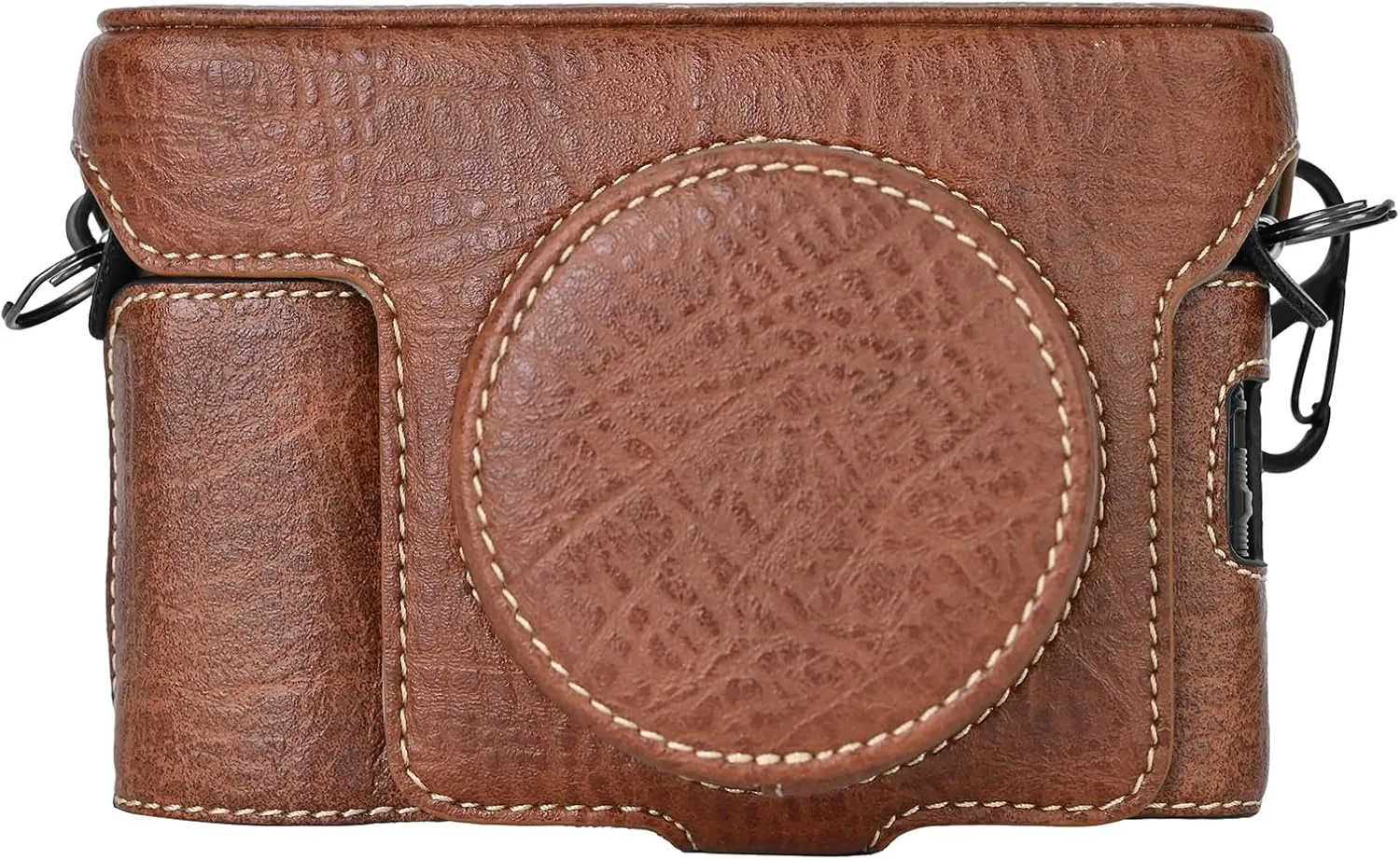 Rieibi X100VI Retro Leather Case for Fujifilm X100VI Digital Camera - Protective With Strap and Grip - Brown