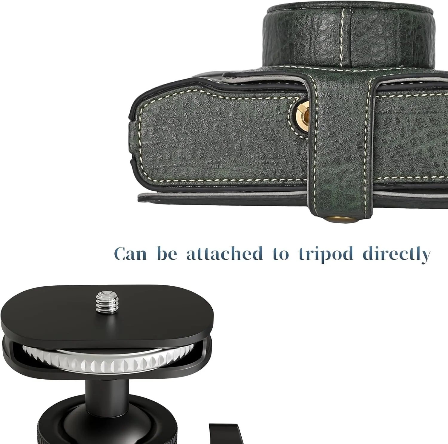Rieibi X100VI Retro Leather Case for Fujifilm X100VI Digital Camera - Protective With Strap and Grip - Dark Green