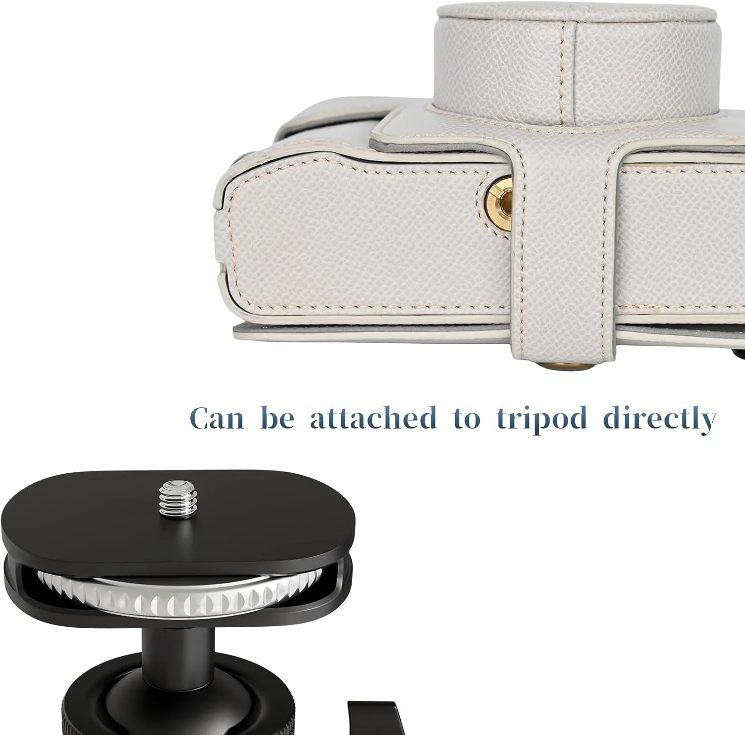 Rieibi X100VI Retro Leather Case for Fujifilm X100VI - Protective Case With Strap and Grip - White