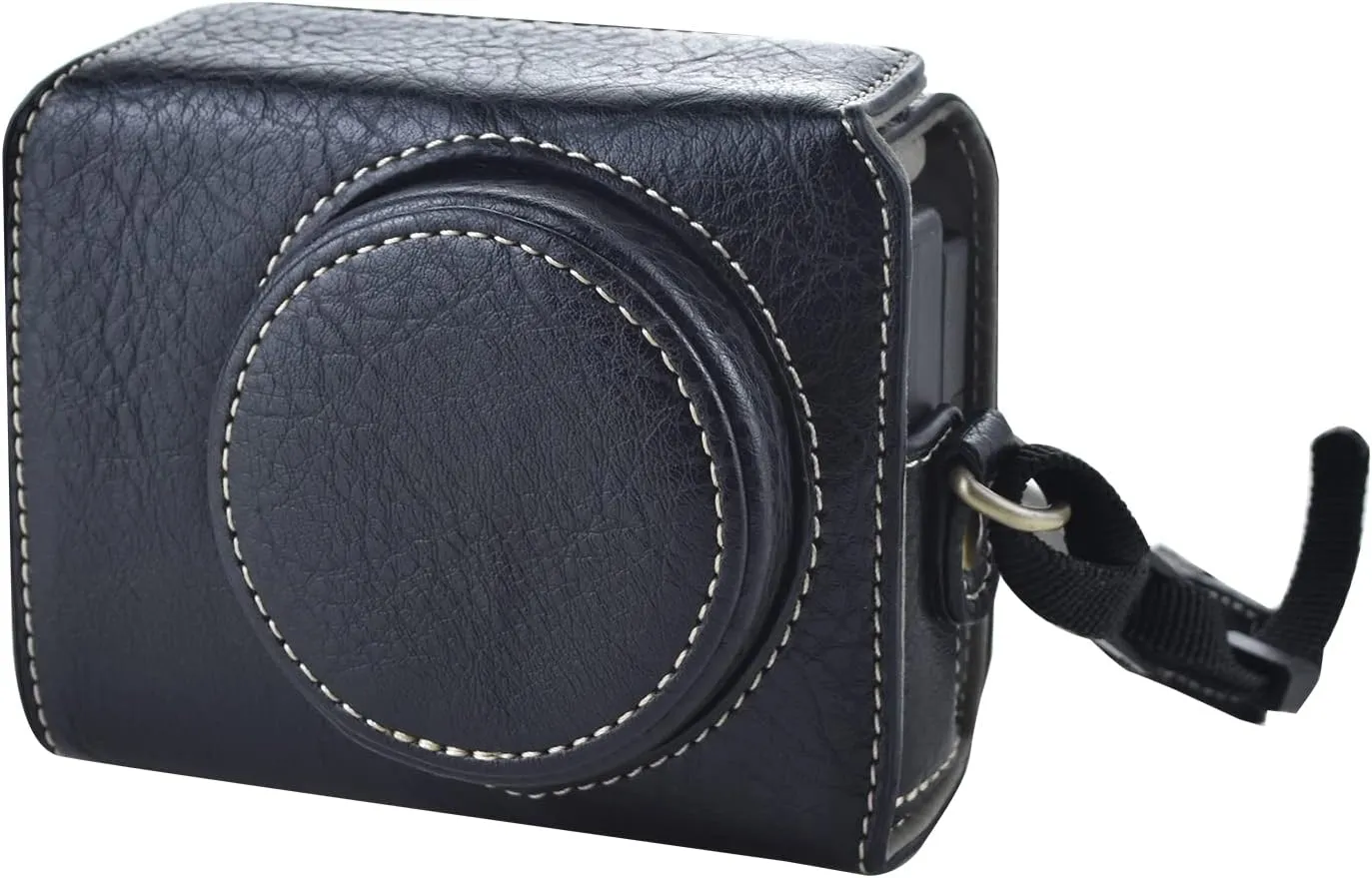 Rieibi ZV1 Case - Vintage PU Leather Camera Case for Sony ZV1 ZV-1 DSLR Camera - Protective Case with Strap, Black, Beauty Case