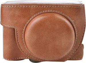 Rieibi ZV1 Case - Vintage PU Leather Camera Case for Sony ZV1 ZV-1 DSLR Camera - ZV-1 Protective Case - Brown