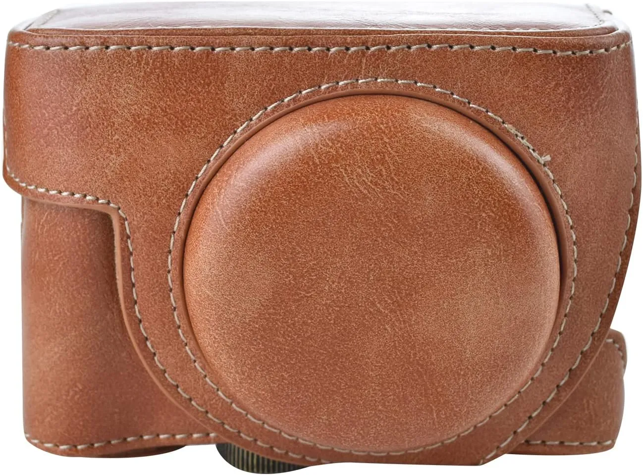 Rieibi ZV1 Case - Vintage PU Leather Camera Case for Sony ZV1 ZV-1 DSLR Camera - ZV-1 Protective Case - Brown