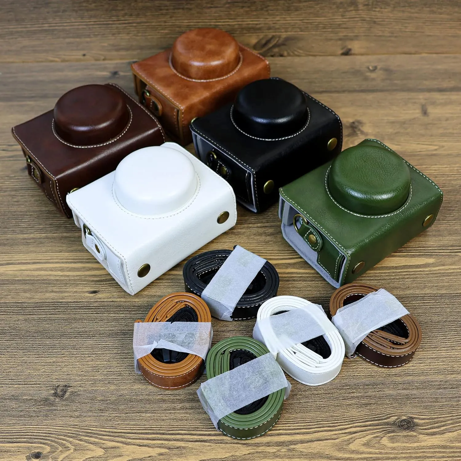 Rieibi ZV1F Case - Vintage PU Leather Camera Case for Sony ZV1F ZV-1F/ZV-1M2/ZV-1 Mark II Vlog Camera - ZV-1 II Protective Case - Brown